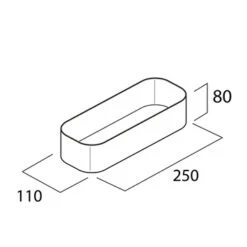 Tiger Wandrek/douchemand 2-store 25cm Zwart -Badkamer Winkel 123 3097