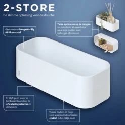 Tiger Wandrek/douchemand 2-store 25cm Wit -Badkamer Winkel 123 3121