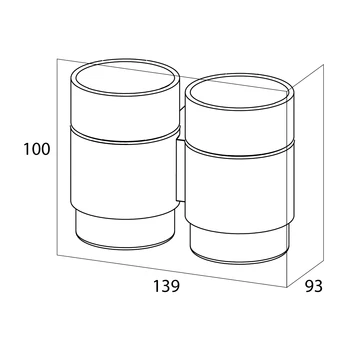 Tiger Dubbele Bekerhouder Nomad Hangend Met Bekers Zwart 6 Tiger Dubbele Bekerhouder Nomad Hangend Met Bekers Zwart - Afbeelding 4