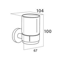 Tiger Bekerhouder Boston Met Beker Chroom -Badkamer Winkel 123 3170