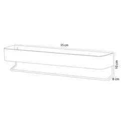 Sealskin Brix Wandrek Met Handdoekrek 55 Cm Wit -Badkamer Winkel 123 3287