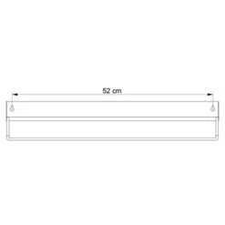 Sealskin Brix Wandrek Met Handdoekrek 55 Cm Wit -Badkamer Winkel 123 3288