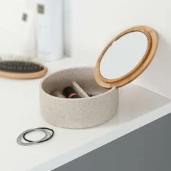 Sealskin Spiegeldoosje Grace Zand -Badkamer Winkel 123 3298