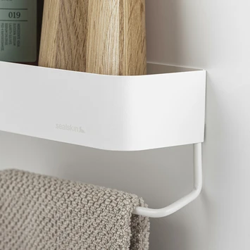 Sealskin Brix Wandrek Met Handdoekrek 35 Cm Wit 7 Sealskin Brix Wandrek Met Handdoekrek 35 Cm Wit - Afbeelding 5