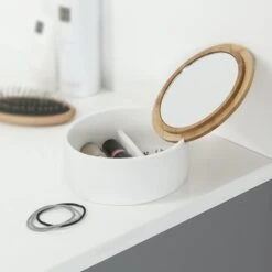 Sealskin Spiegeldoosje Grace Wit -Badkamer Winkel 123 3317