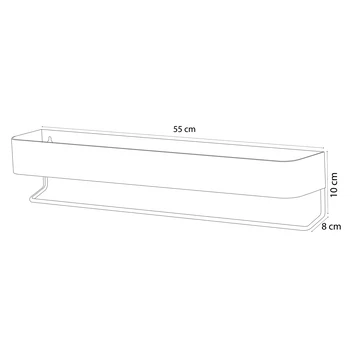 Sealskin Brix Wandrek Met Handdoekrek 55 Cm Zwart 4 Sealskin Brix Wandrek Met Handdoekrek 55 Cm Zwart - Afbeelding 2