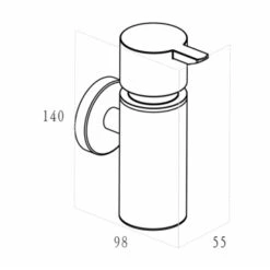 Marho Zeepdispenser Luxor Zwart -Badkamer Winkel 123 3346