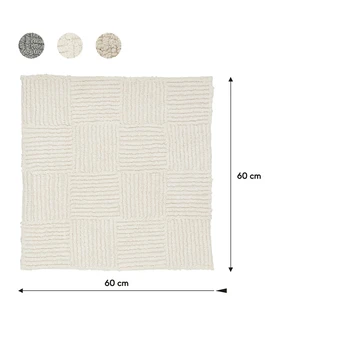 Sealskin Badmat Reverse 60x60cm Ivoor 7 Sealskin Badmat Reverse 60x60cm Ivoor - Afbeelding 5