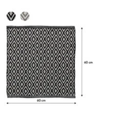 Sealskin Badmat Trellis 60x60cm Zwart -Badkamer Winkel 123 3442