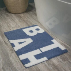 Sealskin Badmat Littera Blauw 90x60 Cm 8 Sealskin Badmat Littera Blauw 90x60 Cm -Badkamer Winkel 123 3600