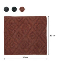 Sealskin Badmat Aztec 60x60cm Donkerroze 22 Sealskin Badmat Aztec 60x60cm Donkerroze -Badkamer Winkel 123 3657