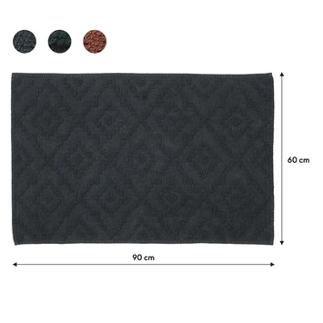 Sealskin Badmat Aztec 60x90cm Donkergrijs 11 Sealskin Badmat Aztec 60x90cm Donkergrijs - Afbeelding 9
