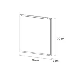 Tiger S-line Frame Spiegel 60x70 Cm Mat Wit -Badkamer Winkel 123 3996
