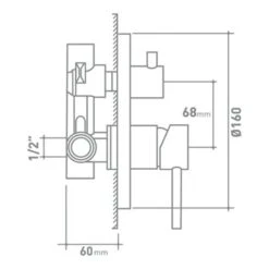 Van Marcke Douchekraan Cocoon Inbouw Chroom Met Wisselknop -Badkamer Winkel 123 402