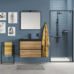 Tiger S-line Frame Spiegel 60x70 Cm Mat Zwart -Badkamer Winkel 123 4026