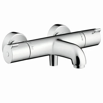 Hansgrohe Thermostatische Badkraan MyFox Chroom 15 Cm 3 Hansgrohe Thermostatische Badkraan MyFox Chroom 15 Cm