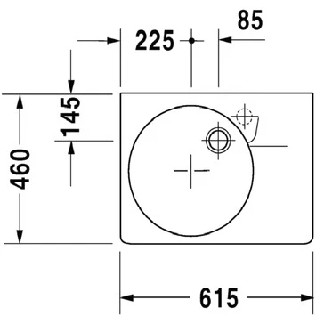 Duravit Wastafel Scola Links 61.4x45.9x22.4 Cm 4 Duravit Wastafel Scola Links 61.4x45.9x22.4 Cm - Afbeelding 2