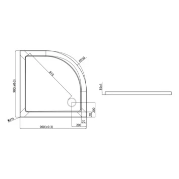 Van Marcke Helion Douchebak In Kunststofcomposiet Wit 90x90 Kwartrond 4 Van Marcke Helion Douchebak In Kunststofcomposiet Wit 90x90 Kwartrond - Afbeelding 2