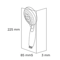 Tiger Splash Eco Handdouche Malaga Waterbesparend Chroom -Badkamer Winkel 123 4180