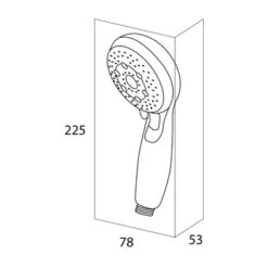 Tiger Splash Eco Handdouche Malaga Waterbesparend Chroom -Badkamer Winkel 123 4181