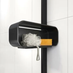 Sealskin Inc. Draaideur En Zijwand 100x100x200 Cm Met Douchemand, 8 Mm Helder Veiligheidsglas Met Antikalklaag Mat Zwart -Badkamer Winkel 123 4239