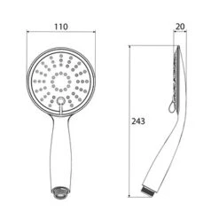 Tiger Handdouche Splash Tossa Ø11 Cm 3 Standen 11 Tiger Handdouche Splash Tossa Ø11 Cm 3 Standen -Badkamer Winkel 123 4316