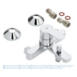 Grohe Badkraan Start Edge Chroom 15 Cm -Badkamer Winkel 123 433