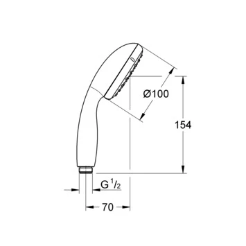 Grohe Handdouche Vitalio Start I Ø10 Cm 5,7 L/m 4 Grohe Handdouche Vitalio Start I Ø10 Cm 5,7 L/m - Afbeelding 2