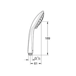 Grohe Vitalio Handdouche Joy Ø11 2 Standen Chroom -Badkamer Winkel 123 4416
