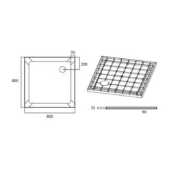 Van Marcke Helion Douchebak In Kunststofcomposiet Wit 80x80 5 Van Marcke Helion Douchebak In Kunststofcomposiet Wit 80x80 -Badkamer Winkel 123 4489