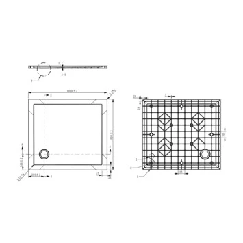 Van Marcke Helion Douchebak In Kunststofcomposiet Wit 100x90 4 Van Marcke Helion Douchebak In Kunststofcomposiet Wit 100x90 - Afbeelding 2