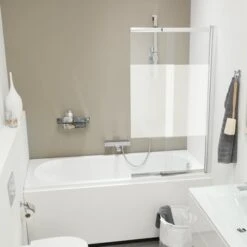 Sealskin Badwand Met Schuifwand Style 80x140 Cm Met Gesatineerde Band