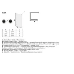 Sealskin Inloopdouche A3 I AM 200x90 Cm RVS -Badkamer Winkel 123 4723