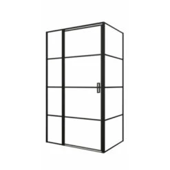 Allibert Loft Game Douche 90x120x200cm Zwart -Badkamer Winkel 123 4732