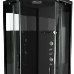 Aurlane Douchecabine Met Schuifdeur Black Mirror 2 Kwartrond Zwart 90x90 Cm 11 Aurlane Douchecabine Met Schuifdeur Black Mirror 2 Kwartrond Zwart 90x90 Cm -Badkamer Winkel 123 4868