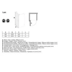 Sealskin Swingdeur Voor Douchewand I AM 200x100 Cm Chroom -Badkamer Winkel 123 4932