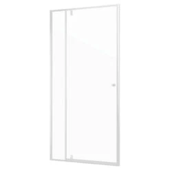 Sealskin Contour Draaideur Voor Nis 100x200 Cm, 6 Mm Helder Veiligheidsglas Met Antikalklaag Mat Wit -Badkamer Winkel 123 4938