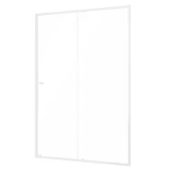 Sealskin Contour Schuifdeur Voor Nis 140x200 Cm, 6 Mm Helder Veiligheidsglas Met Antikalklaag Mat Wit -Badkamer Winkel 123 4986