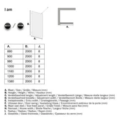 Sealskin Inloopdouche I AM A3 118x200 Cm Chroom -Badkamer Winkel 123 5297