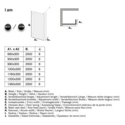 Sealskin Inloopdouche I AM A1 100x200 Cm Zwart 11 Sealskin Inloopdouche I AM A1 100x200 Cm Zwart -Badkamer Winkel 123 5345