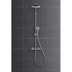 Hansgrohe Douchesysteem Vernis Blend 200 Met Thermostaatkraan Mat Zwart 12 Hansgrohe Douchesysteem Vernis Blend 200 Met Thermostaatkraan Mat Zwart -Badkamer Winkel 123 5491