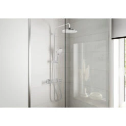 Hansgrohe Douchesysteem Vernis Blend 200 Met Thermostaatkraan Chroom 16 Hansgrohe Douchesysteem Vernis Blend 200 Met Thermostaatkraan Chroom -Badkamer Winkel 123 5527