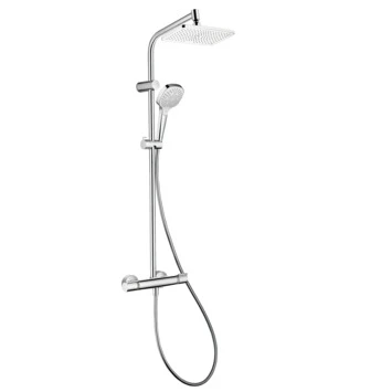 Hansgrohe Regendouche MySelect E 240 Vierkant Met Thermostatische Douchekraan En Handdouche 4 Hansgrohe Regendouche MySelect E 240 Vierkant Met Thermostatische Douchekraan En Handdouche - Afbeelding 2