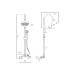 Isifix Regendouche Retro Met Thermostatische Douchekraan En Handdouche 5 Isifix Regendouche Retro Met Thermostatische Douchekraan En Handdouche -Badkamer Winkel 123 5567