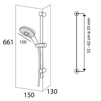 Tiger Doucheset Splash Termini Met Glijstang 6 Douchestanden 8 Tiger Doucheset Splash Termini Met Glijstang 6 Douchestanden - Afbeelding 6
