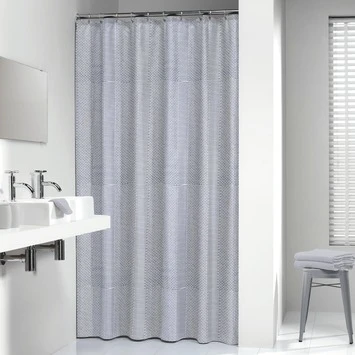 Sealskin Douchegordijn Wave Polyester 180x200 Cm Blauw 4 Sealskin Douchegordijn Wave Polyester 180x200 Cm Blauw - Afbeelding 2