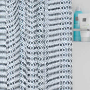 Sealskin Douchegordijn Wave Polyester 180x200 Cm Blauw 6 Sealskin Douchegordijn Wave Polyester 180x200 Cm Blauw - Afbeelding 4