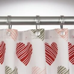 Sealskin Douchegordijn Amor Rood 180x200 Cm -Badkamer Winkel 123 5904