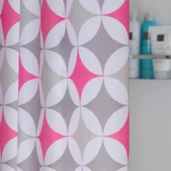 Sealskin Douchegordijn Diamonds 180x200 Cm Roze -Badkamer Winkel 123 5909