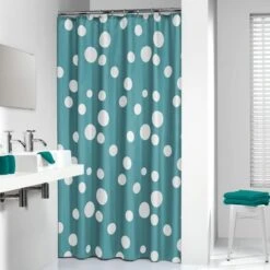 Sealskin Douchegordijn Bubbles Aqua PVC 200x180 Cm 7 Sealskin Douchegordijn Bubbles Aqua PVC 200x180 Cm -Badkamer Winkel 123 5913
